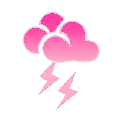 EPS 자연요소 구름 분홍색 일러스트 자연 날씨 사람없음 번개 일기예보 심볼 심볼아이콘 날씨아이콘 소서 국내일러스트 아이콘 컬러 여름 절기 생태계 파일형식 벡터