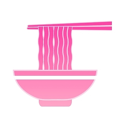 EPS 한식 음식 분홍색 일러스트 젓가락 사람없음 식당 라면 면류 면 사발 분식 심볼 심볼아이콘 국수 우동 음식아이콘 휴게소 국내일러스트 아이콘 컬러 휴식 수저 상점 사기그릇 일본음식 파일형식 벡터