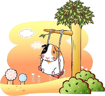 EPS 주간 나무 동물 구름 척추동물 캐릭터 한마리 육지동물 꽃 동물캐릭터 일러스트 홍보캐릭터 포유류 하늘 나뭇잎 애니멀프린트 사람없음 야외 반려동물 쥐 그네 햄스터 쥐캐릭터 기니피그 일러캐릭터 자연요소 식물 1 잎 설치류 파일형식 벡터