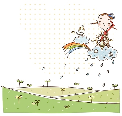 EPS 주간 식물 구름 여자 무지개 일러스트 청소년 한명 사람 초원 야외 10대 새싹 환경 고양이 비 환경오염 오염 식목일 여자만 여자한명만 십대만 십대여자만 십대여자한명만 국내일러스트 자연요소 1 기념일 컨셉 포유류 날씨 반려동물 파일형식 벡터