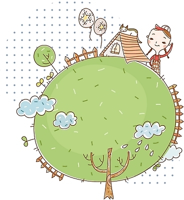 EPS 나무 구름 여자 일러스트 청소년 주택 한그루 한명 사람 10대 울타리 판타지 새싹 환경 식목일 풍선 여자만 여자한명만 십대만 십대여자만 십대여자한명만 국내일러스트 자연요소 식물 1 기념일 상상 건물 담장 파일형식 벡터