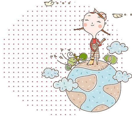 EPS 나무 구름 여자 지구 일러스트 청소년 조류 한명 사람 10대 자연보호 환경 환경오염 오염 빗자루 청소 여자만 여자한명만 십대만 십대여자만 십대여자한명만 국내일러스트 자연요소 식물 동물 1 컨셉 자연 보호 청소도구 파일형식 벡터