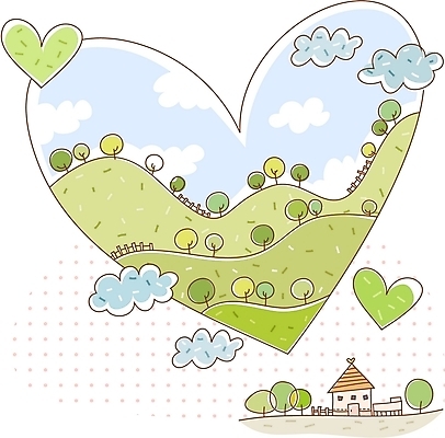 EPS 나무 식물 구름 일러스트 자연 주택 사랑 사람없음 환경 하트 식목일 동산 국내일러스트 자연요소 모양 기념일 감정 건물 생태계 파일형식 벡터