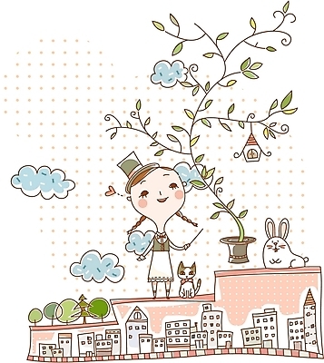 EPS 나무 식물 구름 여자 일러스트 청소년 자연 한명 사람 건물 10대 판타지 계단 환경 고양이 마법사 마술사 토끼 여자만 여자한명만 십대만 십대여자만 십대여자한명만 국내일러스트 자연요소 1 건축물 포유류 상상 반려동물 마술 생태계 파일형식 벡터