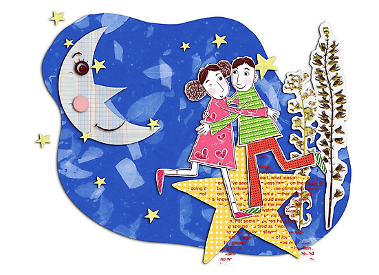 PSD 커플 여자 남자 감정 별 일러스트 포옹 나뭇잎 사랑 사람 소년 두명 달 야간 저녁 콜라주 허그데이 국내일러스트 자연요소 어린이 잎 관계 안기 데이이벤트 파일형식