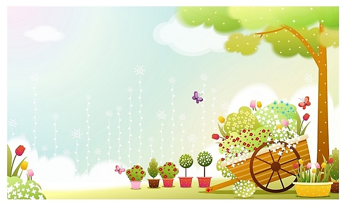 EPS 주간 나무 사계절 계절 화분 육상교통 나비 백그라운드 일러스트 자연 풍경 사람없음 야외 수레 봄 튤립 봄배경 국내일러스트 자연요소 식물 꽃 교통수단 곤충 카트 생태계 파일형식 벡터