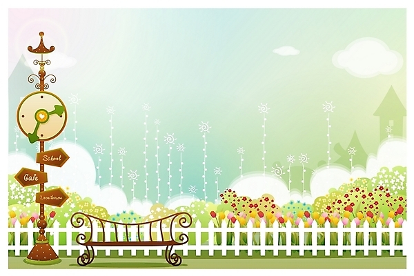 EPS 사계절 계절 공원 공공시설 꽃 화살표 시계 백그라운드 가로등 벤치 의자 일러스트 자연 풍경 사람없음 야외 울타리 정원 봄 도시 봄배경 국내일러스트 식물 가구 담장 시설 생태계 파일형식 벡터