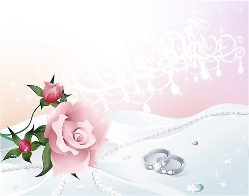 EPS 잡화 결혼 일러스트 장신구 이벤트 사람없음 장미 반지 보석 결혼반지 진주 결혼소품 국내일러스트 꽃 광석 오브젝트 파일형식 벡터