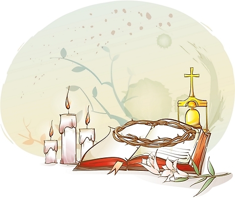 EPS 기독교 종교 일러스트 초 촛불 종교용품 기독교용품 사람없음 성경 종 나뭇가지 백합 오브젝트 가시면류관 국내일러스트 나무 꽃 파일형식 벡터