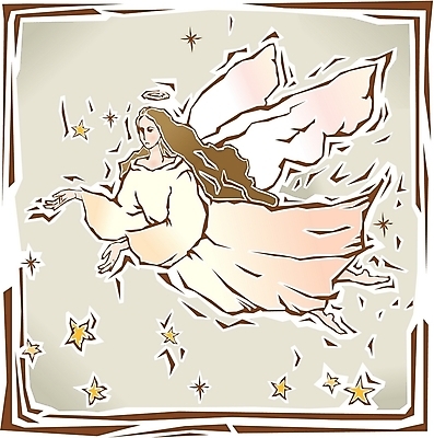 EPS 클립아트 여자 별 기독교 종교 일러스트 천사 성인 도장 판화 여자만 성인여자만 성인만 가상인물 국내일러스트 자연요소 상상 미술 사람 파일형식 벡터