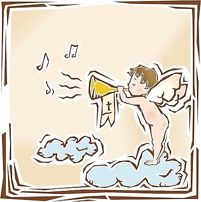 EPS 클립아트 구름 남자 기독교 종교 악기 연주 음표 일러스트 천사 도장 아기 나팔 판화 남자만 가상인물 국내일러스트 자연요소 기호 음악 상상 미술 사람 파일형식 벡터