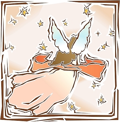 EPS 클립아트 여자 별 기독교 종교 일러스트 천사 성인 도장 판화 여자만 성인여자만 성인만 가상인물 국내일러스트 자연요소 상상 미술 사람 파일형식 벡터