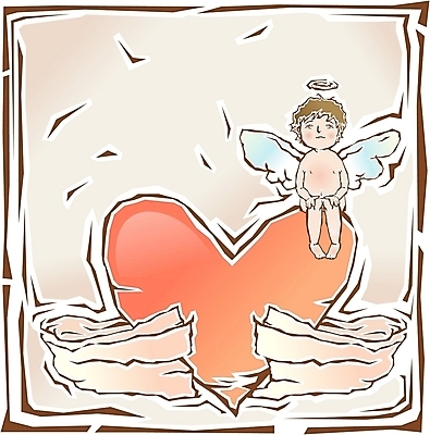 EPS 클립아트 남자 기독교 종교 일러스트 천사 사랑 도장 하트 판화 남자만 가상인물 국내일러스트 모양 감정 상상 미술 사람 파일형식 벡터