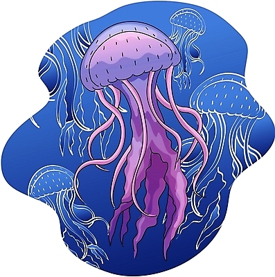 EPS 클립아트 동물 한마리 야생동물 바다 일러스트 사람없음 바닷속 자포동물 해파리 국내일러스트 1 수중 수중동물 파일형식 벡터