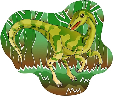 EPS 클립아트 동물 척추동물 캐릭터 한마리 야생동물 일러스트 파충류 사람없음 공룡 공룡캐릭터 콤프소그나투스 일러캐릭터 1 파일형식 벡터