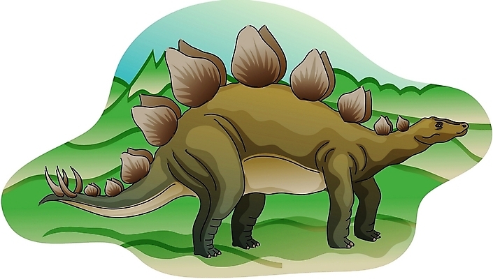 EPS 클립아트 동물 척추동물 캐릭터 한마리 야생동물 일러스트 파충류 사람없음 공룡 공룡캐릭터 스테고사우루스 일러캐릭터 1 파일형식 벡터