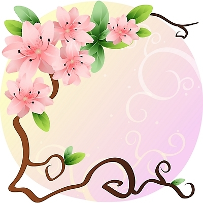 EPS 클립아트 식물 꽃 분홍색 백그라운드 일러스트 봄꽃 자연 사람없음 진달래 철쭉 국내일러스트 컬러 봄 생태계 파일형식 벡터