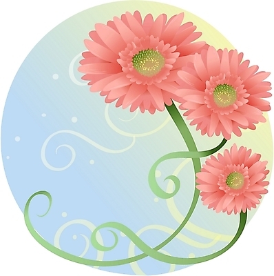 EPS 클립아트 식물 꽃 줄기 분홍색 백그라운드 일러스트 여름꽃 자연 사람없음 데이지 국내일러스트 컬러 생태계 파일형식 벡터 여름_계절