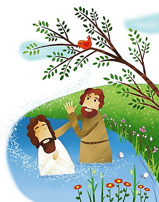 주간 PSD 나무 캐릭터 남자 꽃 기독교 종교 호수 일러스트 조류 이야기 사람 초원 야외 두명 물 강 성경 예수 성경이야기 세례 요한 남자만 국내일러스트 일러캐릭터 자연요소 식물 동물 종교용품 신_종교 신약성서 파일형식