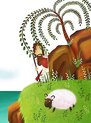 주간 PSD 나무 캐릭터 남자 기독교 종교 일러스트 이야기 한명 사람 잔디 20대 성인 야외 성경 절벽 돌_바위 바위 양 예수 남자만 남자한명만 성인남자만 청년만 청년남자만 청년남자한명만 성인한명만 성인남자한명만 성인만 국내일러스트 일러캐릭터 자연요소 식물 1 종교용품 포유류 청년 신_종교 파일형식