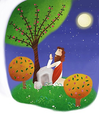 PSD 나무 캐릭터 남자 기독교 종교 일러스트 하늘 이야기 한명 사람 잔디 20대 성인 야외 성경 달 돌_바위 바위 기도 예수 야간 남자만 남자한명만 성인남자만 청년만 청년남자만 청년남자한명만 성인한명만 성인남자한명만 성인만 국내일러스트 일러캐릭터 자연요소 식물 1 종교용품 청년 신_종교 파일형식