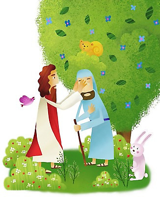 주간 PSD 나무 캐릭터 남자 기독교 종교 일러스트 조류 지팡이 사람 야외 두명 성경 토끼 풀 예수 설치류 기적 눈물 다람쥐 성경이야기 시각장애인 안수 장님 치유 회복 남자만 국내일러스트 일러캐릭터 자연요소 식물 동물 감정 컨셉 종교용품 포유류 이야기 반려동물 신_종교 장애인 파일형식