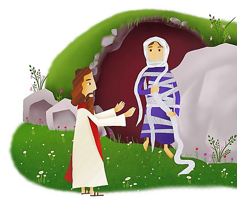 PSD 캐릭터 여자 남자 꽃 기독교 종교 일러스트 사람 잔디 야외 두명 성경 돌_바위 바위 무덤 풀 예수 동굴 기적 성경이야기 붕대 부활 국내일러스트 일러캐릭터 식물 종교용품 이야기 신_종교 파일형식