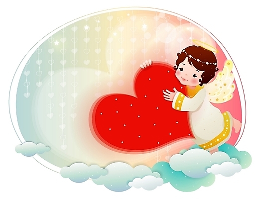 EPS 구름 캐릭터 기독교 종교 일러스트 상상 천사 하트 종교캐릭터 가상인물 일러캐릭터 자연요소 모양 파일형식 벡터