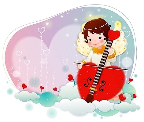 EPS 구름 캐릭터 기독교 종교 악기 음악 연주 날개 일러스트 상상 현악기 천사 하트 종교캐릭터 첼로 가상인물 일러캐릭터 자연요소 모양 문화예술 파일형식 벡터 찰현악기