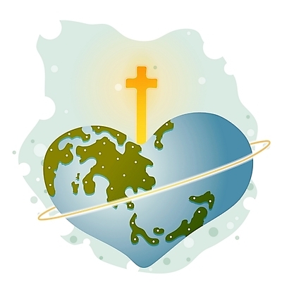 EPS 아이콘 기독교 종교 지구 십자가 사람없음 우주 하트 기독교아이콘 2D아이콘 모양 파일형식 벡터