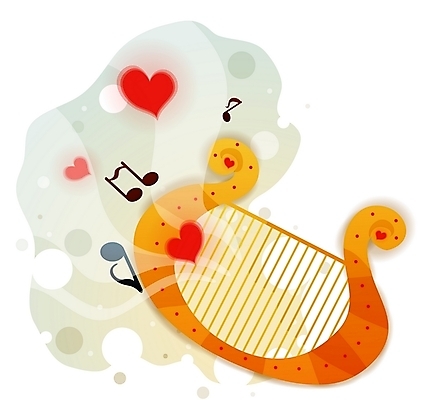 EPS 아이콘 기독교 종교 악기 음악 연주 음표 현악기 사람없음 하트 하프 기독교아이콘 2D아이콘 모양 기호 문화예술 파일형식 벡터