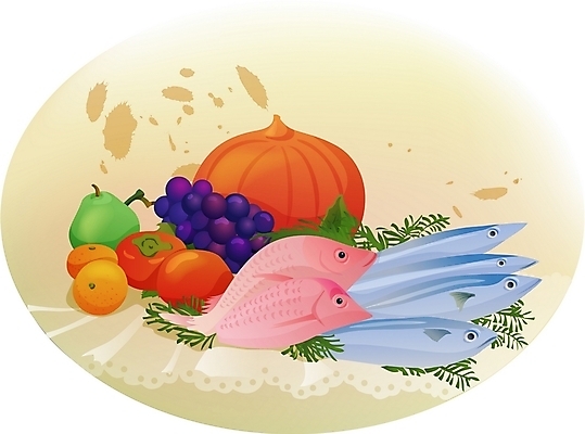 EPS 식물 기독교 종교 잎 과일 일러스트 호박 포도 귤 감 어류 사람없음 믿음 모과 추수감사절 신앙심 국내일러스트 감정 채소 수중동물 파일형식 벡터