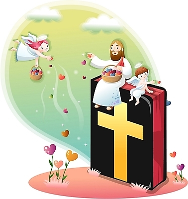 EPS 주간 식물 구름 남자 기독교 종교 일러스트 하늘 천사 사랑 한명 사람 20대 성인 야외 바구니 성경 하트 예수 남자만 남자한명만 성인남자만 청년만 청년남자만 청년남자한명만 성인한명만 성인남자한명만 성인만 국내일러스트 자연요소 모양 1 감정 종교용품 청년 신_종교 파일형식 벡터