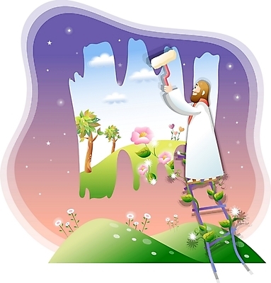 EPS 나무 남자 꽃 별 기독교 종교 일러스트 사다리 사랑 한명 사람 20대 성인 페인트 색칠 칠 페인트칠 예수 언덕 롤러 남자만 남자한명만 성인남자만 청년만 청년남자만 청년남자한명만 성인한명만 성인남자한명만 성인만 국내일러스트 자연요소 식물 1 감정 페인팅 청년 도구 신_종교 파일형식 벡터