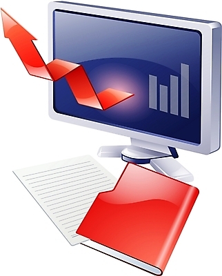 EPS 화살표 일러스트 비즈니스 사람없음 모니터 문서 상승 화일철 국내일러스트 컨셉 컴퓨터 파일 파일형식 벡터