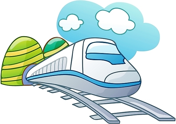 EPS 주간 구름 아이콘 육상교통 여행 하늘 큐티아이콘 사람없음 야외 기찻길 기차 전철 철도의날 2D아이콘 자연요소 교통수단 대중교통 파일형식 벡터 법정기념일