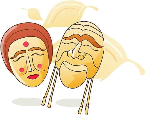 EPS 아이콘 한국문화 한국전통 전통 문화 큐티아이콘 사람없음 오브젝트 탈 하회탈 2D아이콘 동양문화 한국 가면 파일형식 벡터