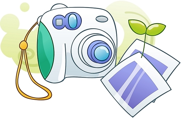 EPS 아이콘 문화 큐티아이콘 사람없음 전자제품 새싹 카메라 가전제품 폴라로이드 기념사진 2D아이콘 식물 파일형식 벡터