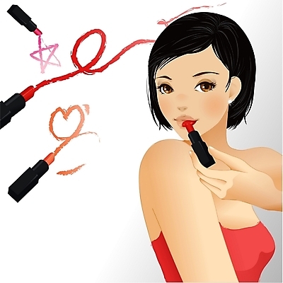 EPS 우먼라이프 여자 일러스트 한명 사람 20대 성인 화장 뷰티 화장품 립스틱 여자만 여자한명만 성인여자만 청년만 청년여자만 성인한명만 청년여자한명만 성인여자한명만 성인만 국내일러스트 1 라이프스타일 청년 파일형식 벡터