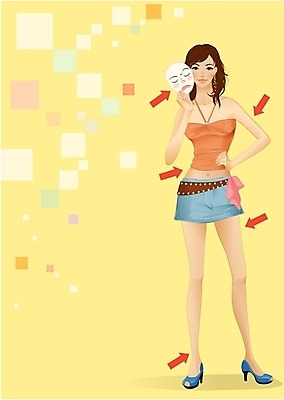 EPS 우먼라이프 여자 화살표 다이어트 일러스트 마스크 한명 사람 20대 성인 뷰티 몸매 여자만 여자한명만 성인여자만 청년만 청년여자만 성인한명만 청년여자한명만 성인여자한명만 성인만 국내일러스트 1 라이프스타일 건강 청년 파일형식 벡터