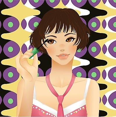 EPS 우먼라이프 여자 일러스트 한명 사람 20대 성인 화장 뷰티 화장품 마스카라 눈화장 여자만 여자한명만 성인여자만 청년만 청년여자만 성인한명만 청년여자한명만 성인여자한명만 성인만 국내일러스트 1 라이프스타일 청년 파일형식 벡터