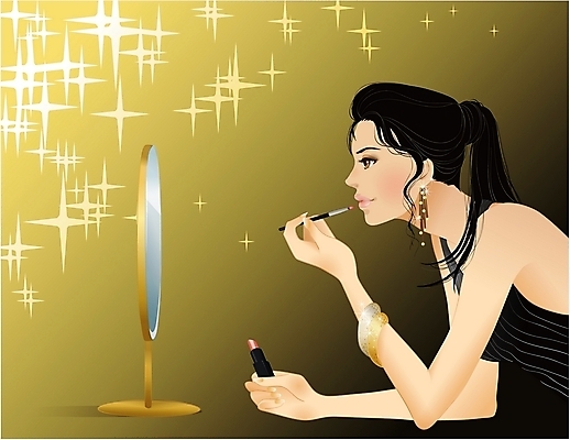 EPS 우먼라이프 여자 일러스트 한명 사람 20대 성인 화장 뷰티 화장품 거울 립스틱 립브러쉬 여자만 여자한명만 성인여자만 청년만 청년여자만 성인한명만 청년여자한명만 성인여자한명만 성인만 국내일러스트 1 라이프스타일 청년 메이크업브러쉬 파일형식 벡터