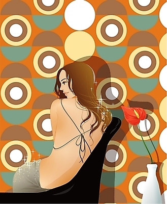 EPS 우먼라이프 여자 꽃 화분 일러스트 한명 사람 20대 성인 소파 뷰티 여자만 여자한명만 성인여자만 청년만 청년여자만 성인한명만 청년여자한명만 성인여자한명만 성인만 국내일러스트 식물 1 라이프스타일 의자 청년 파일형식 벡터