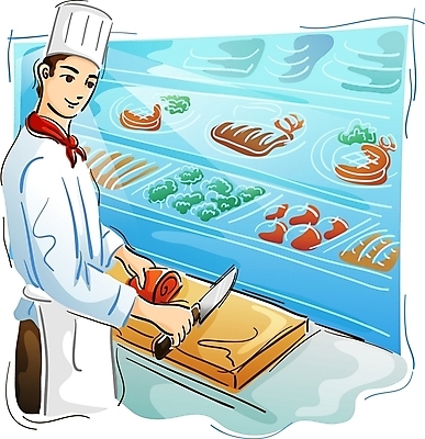 EPS 직업 남자 채소 일러스트 도마 실내 육류 스테이크 한명 사람 20대 성인 초록색 주방장 요리사 칼 서비스업 남자만 남자한명만 성인남자만 청년만 청년남자만 청년남자한명만 성인한명만 성인남자한명만 성인만 국내일러스트 1 산업 컬러 식재료 주방용품 서양음식 청년 내부 파일형식 벡터