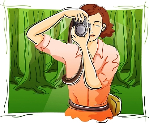 EPS 나무 직업 여자 문화 일러스트 한명 사람 20대 성인 야외 카메라 촬영 사진사 여자만 여자한명만 성인여자만 청년만 청년여자만 성인한명만 청년여자한명만 성인여자한명만 성인만 국내일러스트 식물 1 청년 전자제품 작가 파일형식 벡터