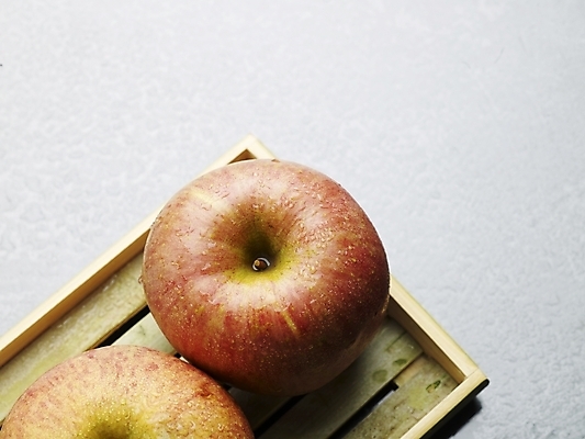 포토 JPG 스튜디오촬영 식물 음식 과일 쟁반 실내 근접촬영 사람없음 농작물 하이앵글 두개 신선 사과 받침대 국내포토 뷰포인트 2 농업 내부 파일형식