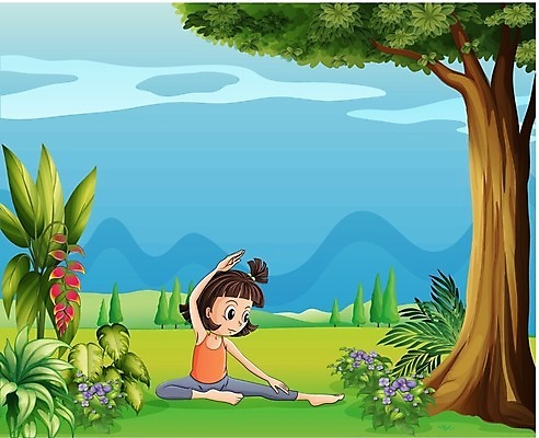 EPS 해외이미지 나무 식물 여자 꽃 감정 어린이 잎 일러스트 요가 하늘 휴식 건강 사람 풍경 야외 그래픽 초록색 운동 스트레칭 잡초 만화 땅 날씬함 집중 언덕 명상 그림 땅바닥 해외202004 해외일러스트 웰빙 컬러 컨셉 바닥 몸매 파일형식 벡터