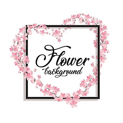 EPS 해외이미지 식물 꽃잎 꽃 분홍색 백그라운드 잎 일러스트 프레임 사랑 사람없음 낭만 하트 꽃프레임 프레임일러스트 국경 해외202004 해외일러스트 모양 감정 컬러 컨셉 파일형식 벡터