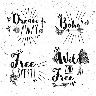 EPS 해외이미지 꽃무늬 일러스트 캘리그라피 텍스트 화살 타이포그라피 사람없음 세트 라벨 인도인 손그림 부족 히피 레터링 해외202004 해외일러스트 외국인 문자 꽃 컨셉 무늬 프레임 동양인 파일형식 벡터