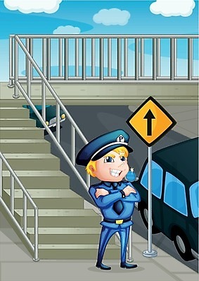 EPS 해외이미지 클립아트 구름 모자 남자 도로 교통수단 일러스트 자동차 하늘 거리 미소 경비 사람 소년 그래픽 파란색 계단 도시 고가도로 경찰 보호 만화 사인 그림 보안 장교 해외202004 해외일러스트 자연요소 직업 잡화 길 어린이 육상교통 컬러 교통 컨셉 교통시설 표정 안전 고속도로 파일형식 벡터